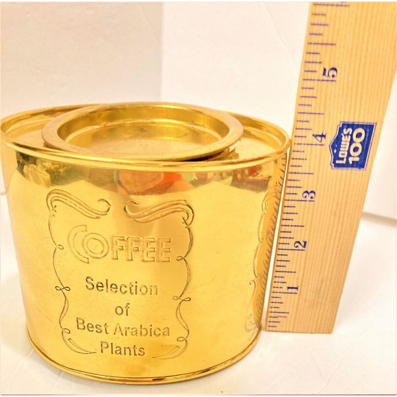 Brass Stash Coffee Can 4" - Picture 2 of 4